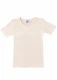 Short-sleeved t-shirt for children in organic wool and silk - Natural white