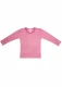 Maglia manica lunga per bambini in lana biologica e seta - Righe rosa