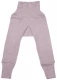 Pantaloni con fascia per bambini in lana, cotone bio e seta - Grigio Melange