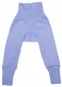 Pantaloni con fascia per bambini in lana, cotone bio e seta - Azzurro Melange