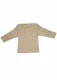Baby long-sleeved jumper in wool, organic cotton and silk - Green Stripes