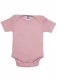 Baby short-sleeved bodysuit in wool, organic cotton and silk - Melange Rose