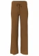 Women's ribbed trousers of pure organic cotton - Camel