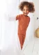 Home Basic children's leggings in pure organic cotton - Terracotta