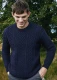 Men's Cuillean jumper in pure merino wool - Navy Blue