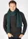 Pure merino wool unisex ribbed scarf - Pine green