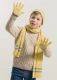 Dieghino Children's Gloves in Regenerated Cashmere - Yellow