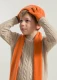 Dieghino Children's Gloves in Regenerated Cashmere - Orange