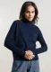 Women's Erminia Sweater in Regenerated Cashmere - Blackberry