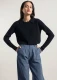Olivia Women's Sweater in Regenerated Cotton - Black