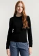 Laura Women's Sweater in Regenerated Wool - Black