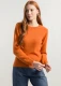 Laura Women's Sweater in Regenerated Wool - Orange