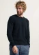 Luca Men's Sweater in Regenerated Cotton - Black