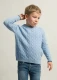 Giovannino Bambini Sweater in Regenerated Cashmere - Blue