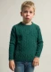 Giovannino Bambini Sweater in Regenerated Cashmere - Green