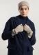 Tamara Fingerless Gloves in Regenerated Cashmere - Sand