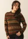 Kinross Scottish Jumper for women in pure merino wool - Peony