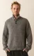 Ecology Stand Neck Sweater in pure merino wool - Stone