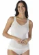 Wool and silk sweetheart tank top - Natural white