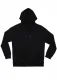 Unisex extra heavy dropped shoulder pullover hoodie - Black
