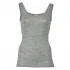 Woman sleeveless vest wool/silk mashine wash - Gray melange