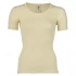 Short sleeve woman vest wool/silk - Natural white