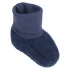 Scarpine babbucce per neonati in pile di lana biologica - Blu