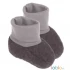 Baby botts in organic wool fleece Popolini - Anthracite gray