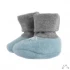 Baby botts in organic wool fleece Popolini - Ice blue