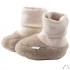 Baby botts in organic wool fleece Popolini - Beige melange