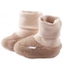 Scarpine babbucce per neonati in pile di lana biologica - Rosa Vintage