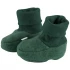Baby botts in organic wool fleece Popolini - Verde Melange