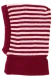 Balaclava in organic merino wool - Fuchsia/pink striped