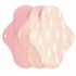 Woman sanitary pads in organic cotton - Regular set of 3 - Pink pattern