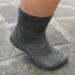 Short socks in organic wool and organic cotton - Gray