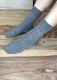 Short socks in natural wool and organic cotton - Gray