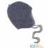 Popolini organic wool fleece INKA beanie - Anthracite gray