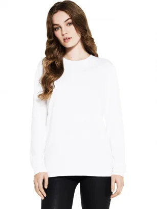 Shirt long sleeve basic unisex in organic cotton_109537