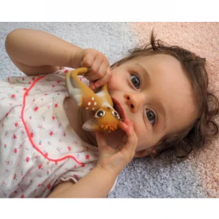 Teething bracelet Olive the Fawn in natural rubber_50652