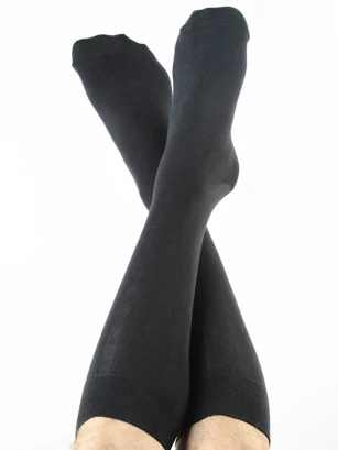 Medium socks black in organic cotton Albero Natur_53418