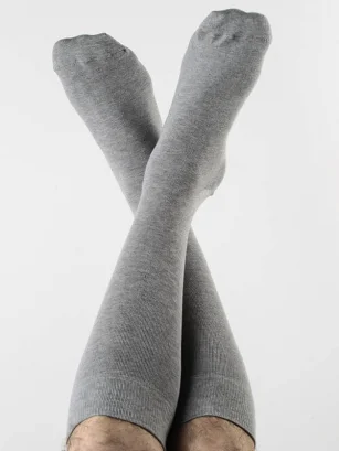 Medium socks grey  in organic cotton Albero Natur_53419