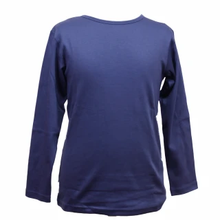 Navy organic cotton long sleeve shirt_55165