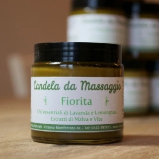 Flowered massage candle: Lavender and Lemongrass Body Butter_59046