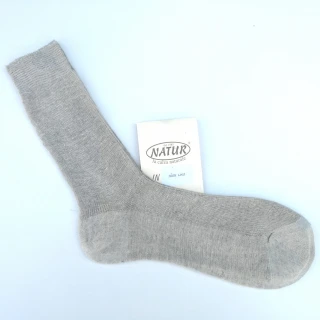 Short socks in natural flax fiber_61536