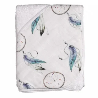 Towel with hood in Bamboo terry Dream catcher_62029