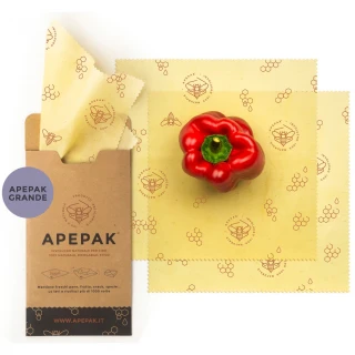 Apepack Duo L 2 pcs 30x30 cm - organic cotton  and beeswax food film_62776