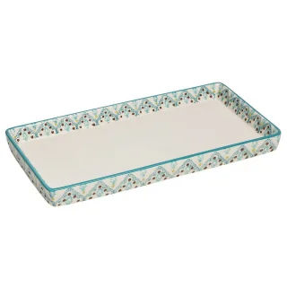 NAILA tray in hand-painted glazed ceramic_62952