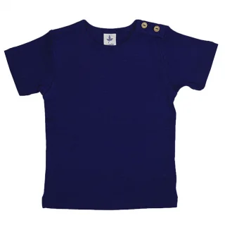 Short sleeve shirt in organic cotton - Navy_63032