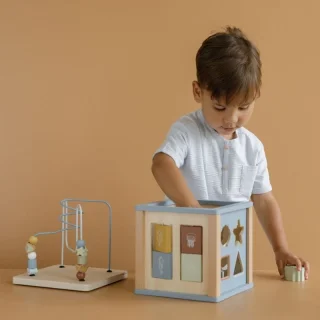 Activity cube in wood Adventure Blue_72474