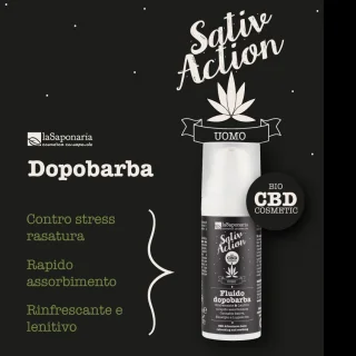 CBD aftershave balm refreshing and soothing La Saponaria_64794
